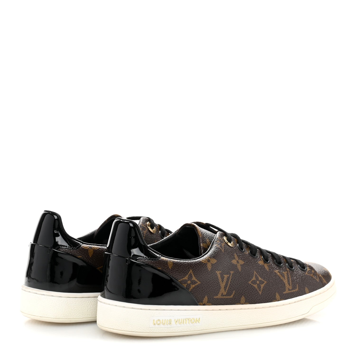 Louis Vuitton Patent Monogram Frontrow Sneakers 39 5 of 9
