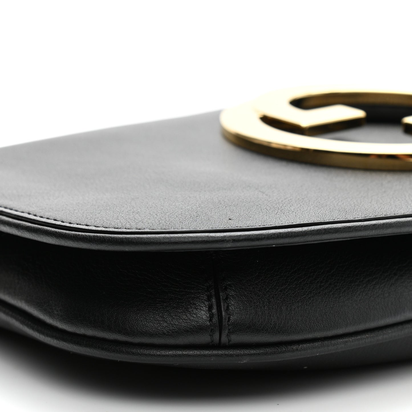 Roxy Calfskin Blondie Chain Shoulder Flap Bag Black