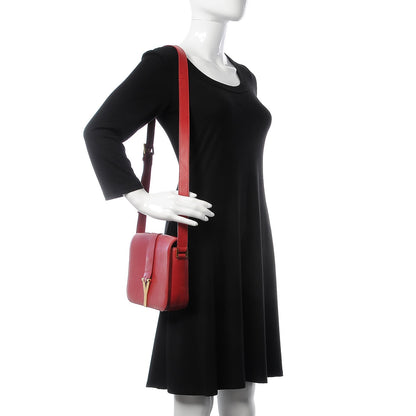 Saint Laurent Calfskin Classic Y Satchel Red 2 of 12