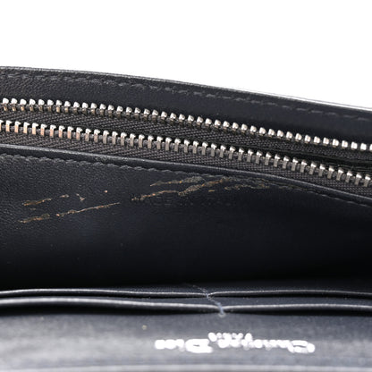 Christian Dior Metallic Patent Micro-Cannage Diorama Wallet on Chain Pouch Silver 12 of 12