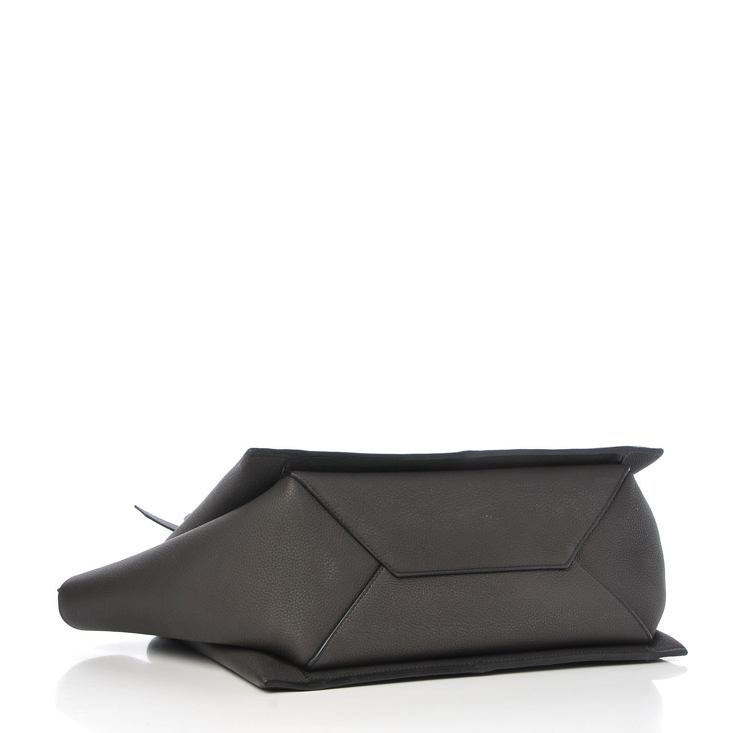 Celine Grained Calfskin Small Tri-Fold Shoulder Bag Anthracite 4 of 6