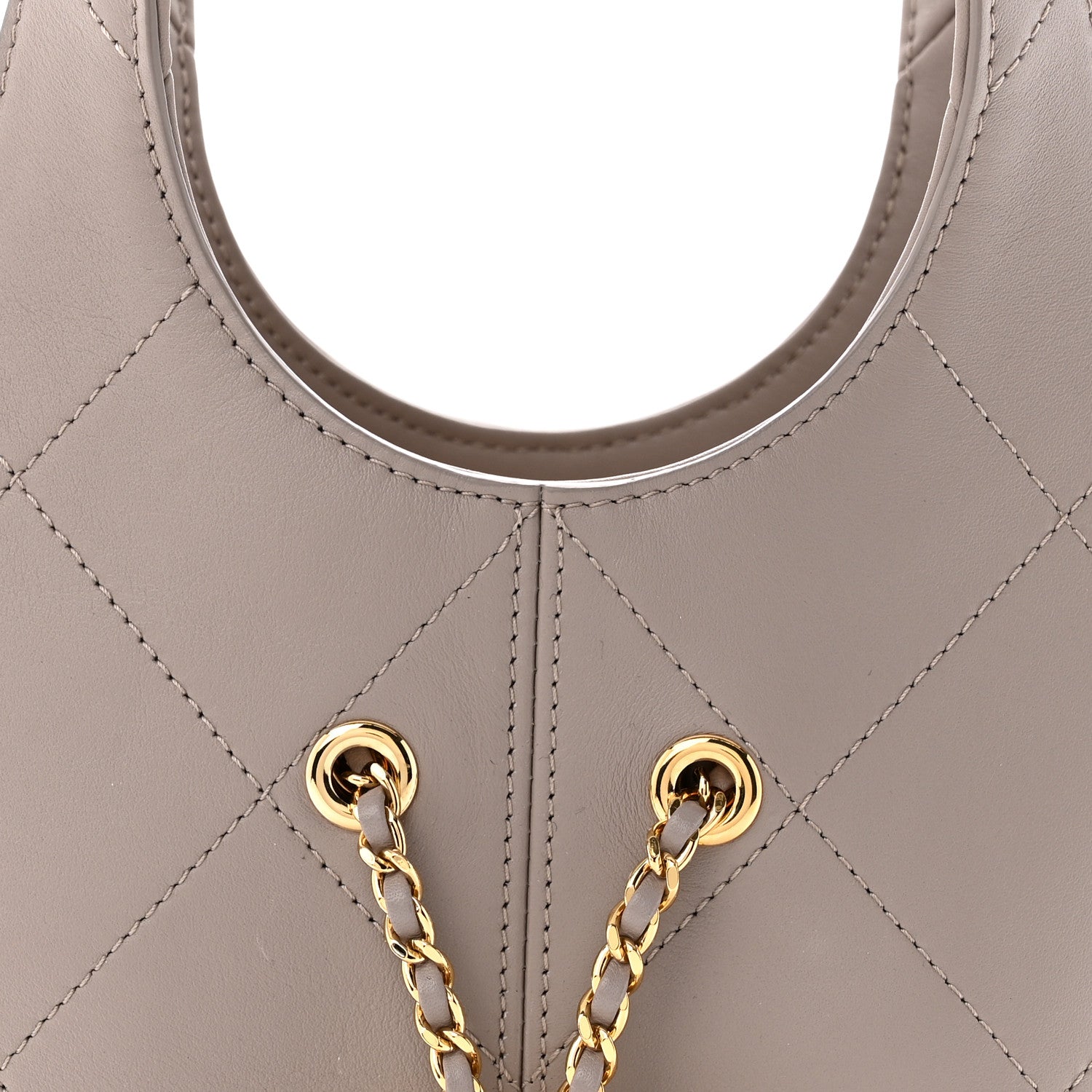 Chanel Calfskin Quilted Small Shopping Bag Grey 8 of 11