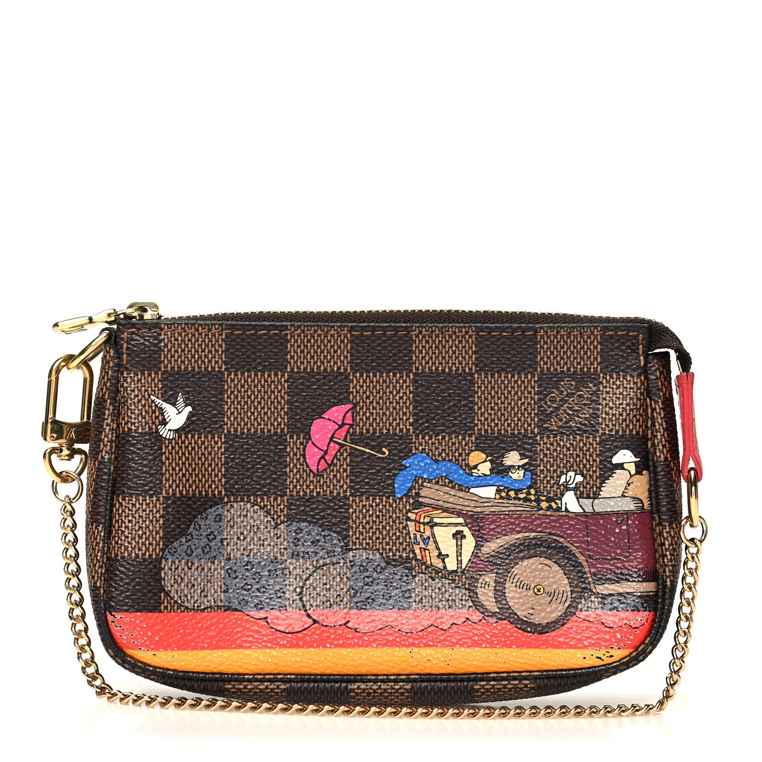 Louis Vuitton Damier Ebene 2015 Christmas Animation Mini Pochette Accessories 1 of 8