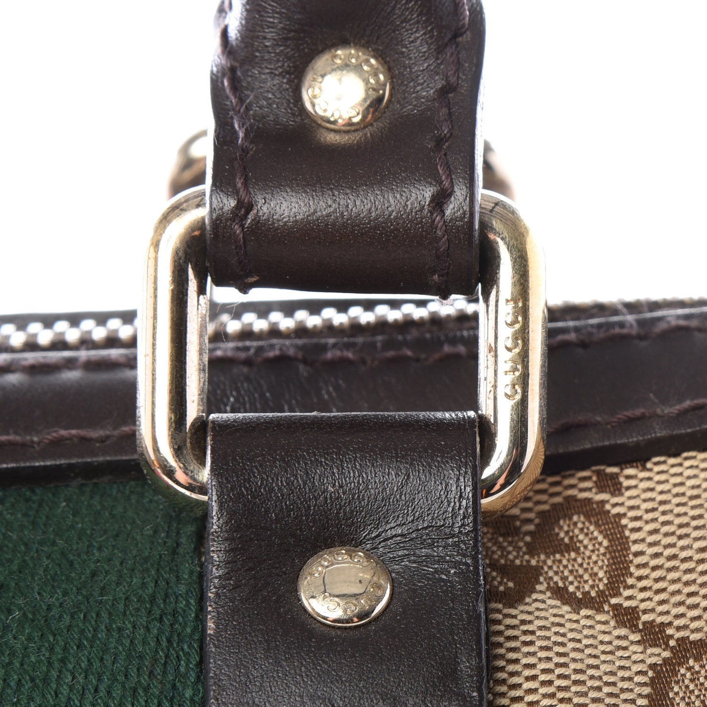 Monogram Vintage Web Medium Boston Dark Brown
