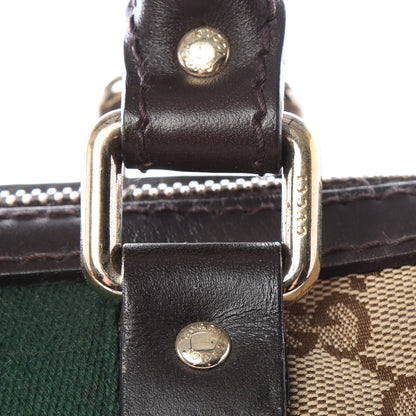 Gucci Monogram Vintage Web Medium Boston Dark Brown 10 of 12