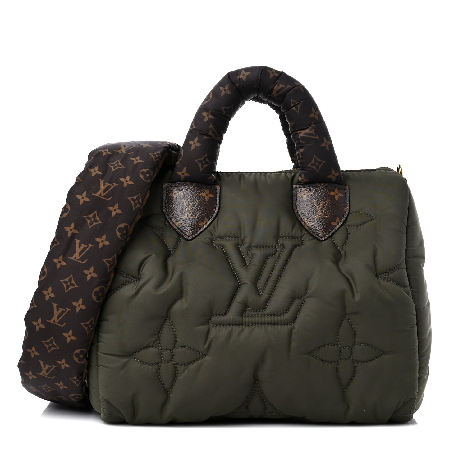 Econyl Mini Monogram Pillow Speedy Bandouliere 25 Khaki