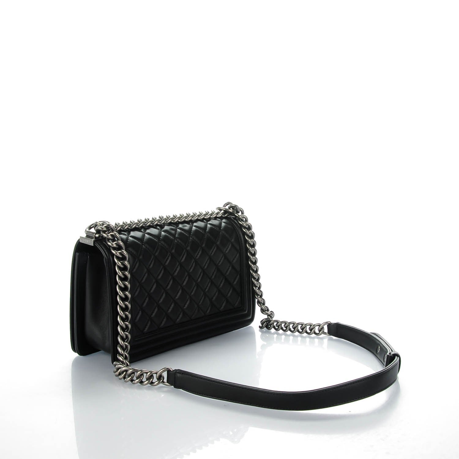 Chanel Lambskin Quilted Medium Boy Flap Black 3 of 7