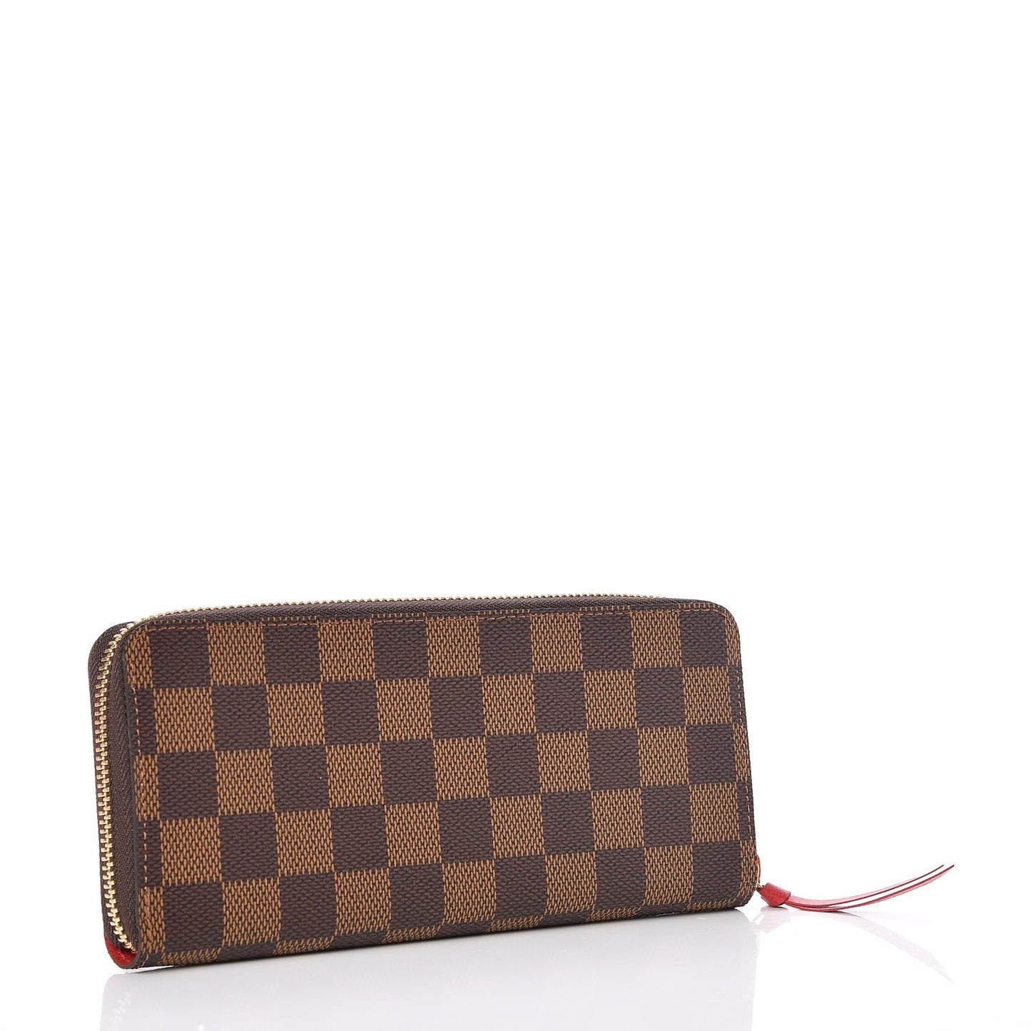 Damier Ebene Clemence Wallet Cherry