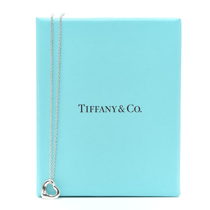 Tiffany Sterling Silver 11mm Elsa Peretti Open Heart Pendant Necklace 6 of 6