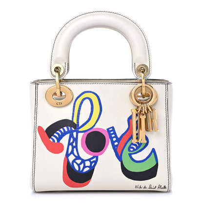 Christian Dior Calfskin Niki De Saint Phalle Love Medium Supple Lady Dior Off White 1 of 12
