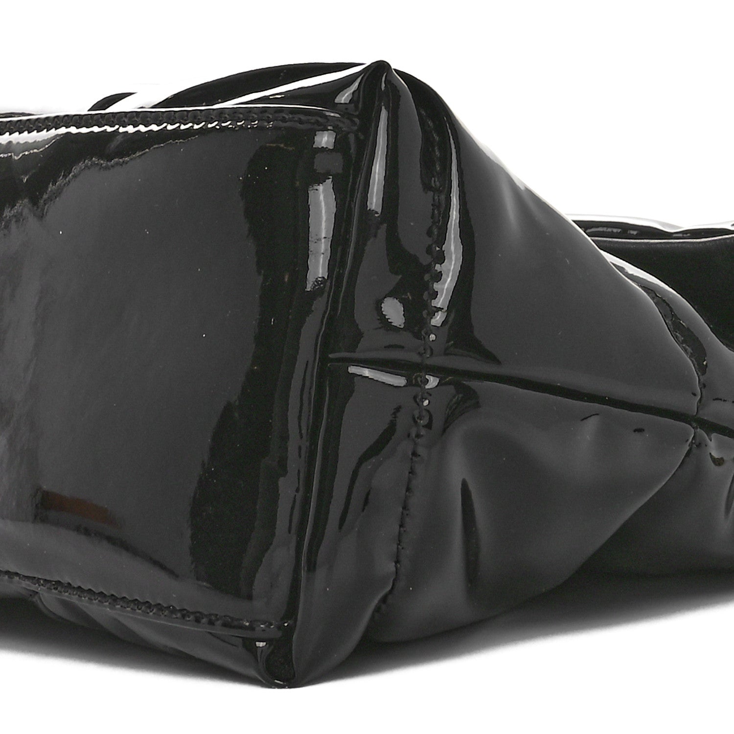 Saint Laurent Patent Quilted Small Loulou Puffer Monogram Chain Satchel Black 10 of 10