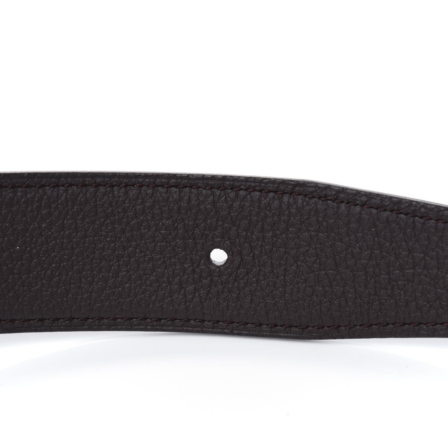 Hermes Box Togo 32mm Quizz H Belt 85 Black Chocolate 7 of 10