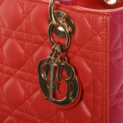 Christian Dior Lambskin Cannage Medium Tri-Color Lady Dior Pink 4 of 7