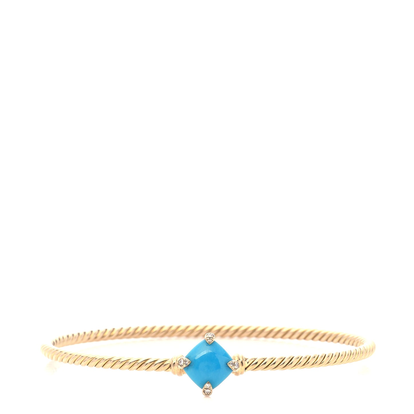 18K Yellow Gold Diamond Turquoise Chatelaine Bracelet
