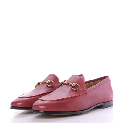 Gucci Calfskin Womens Jordaan Loafers 36 Hibiscus Red 3 of 12