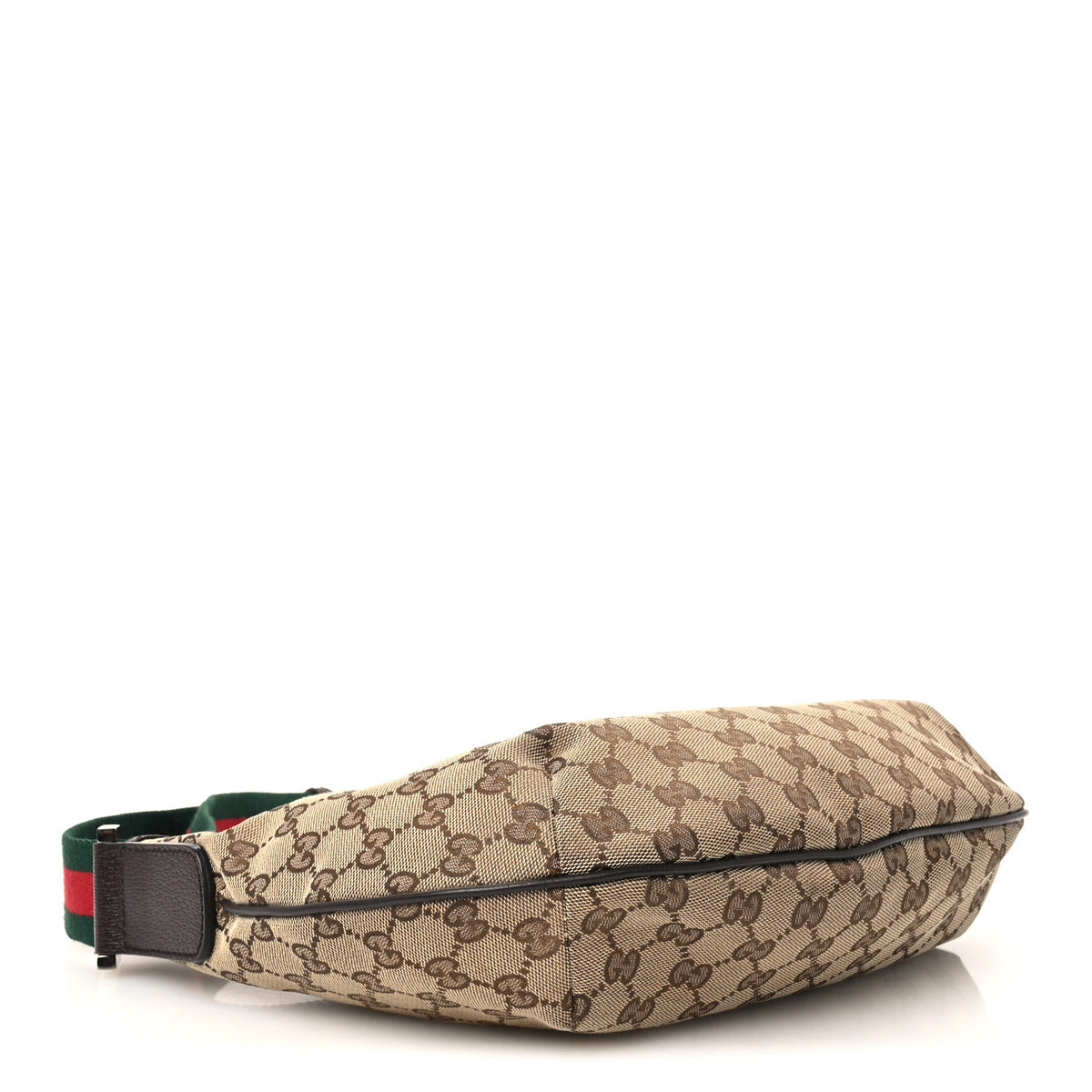 Monogram Web Medium Half Moon Hobo Dark Brown