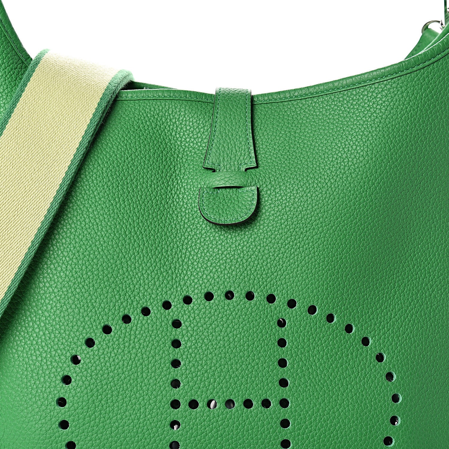 Hermes Taurillon Clemence Amazone Evelyne III GM Bambou 8 of 10