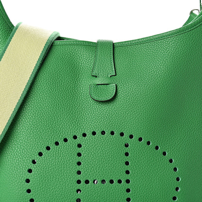 Hermes Taurillon Clemence Amazone Evelyne III GM Bambou 8 of 10