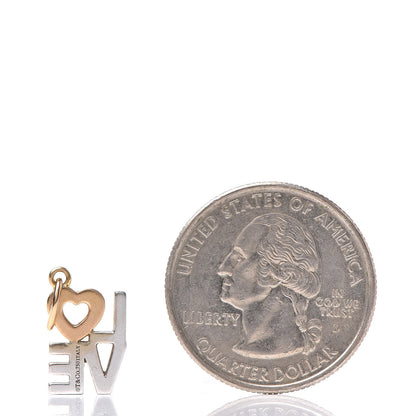 Tiffany 18K Rose White Gold Diamond Love Charm 2 of 3