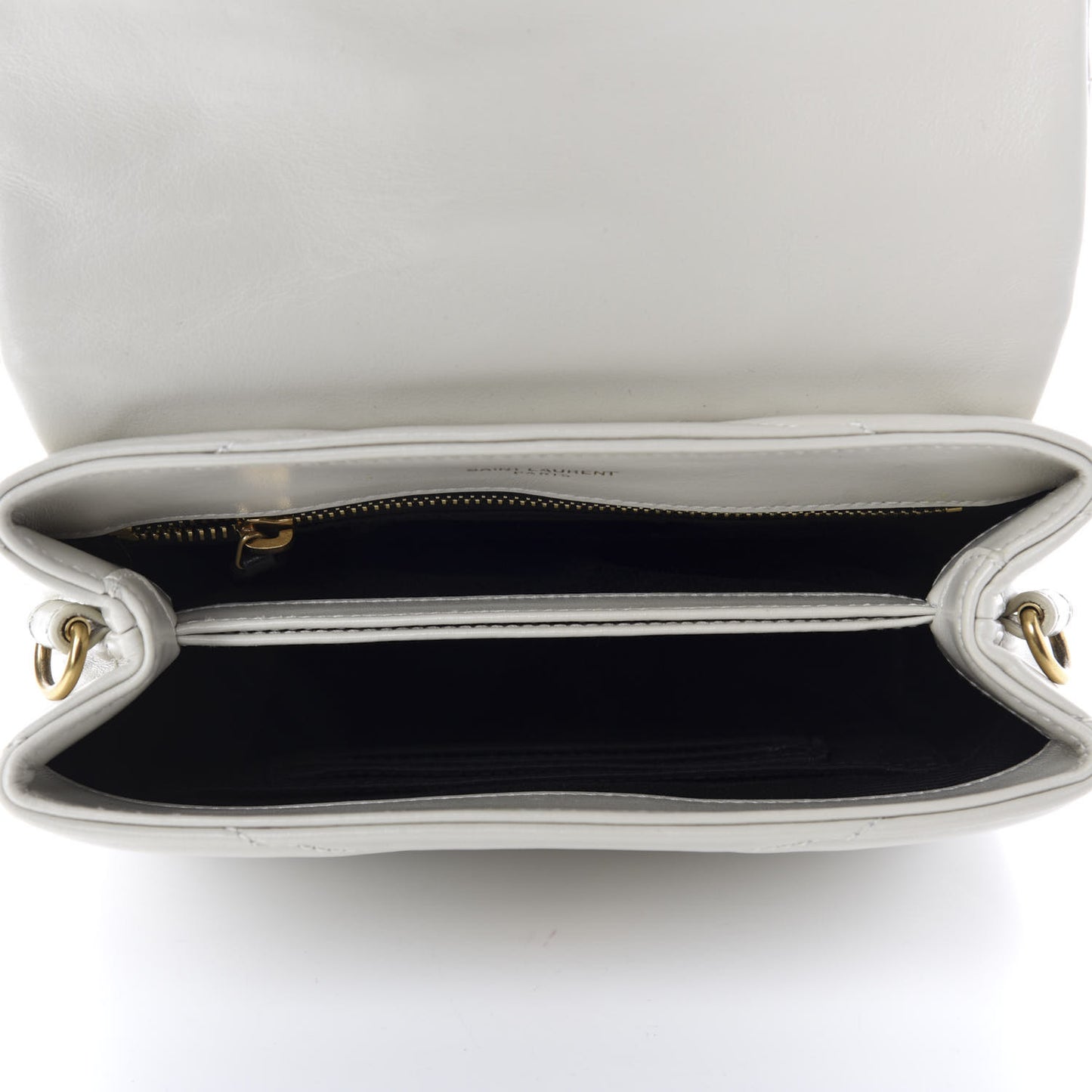 Calfskin Y Quilted Monogram Toy Loulou Crossbody Bag Ivory