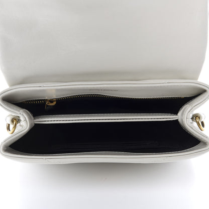 Saint Laurent Calfskin Y Quilted Monogram Toy Loulou Crossbody Bag Ivory 5 of 11