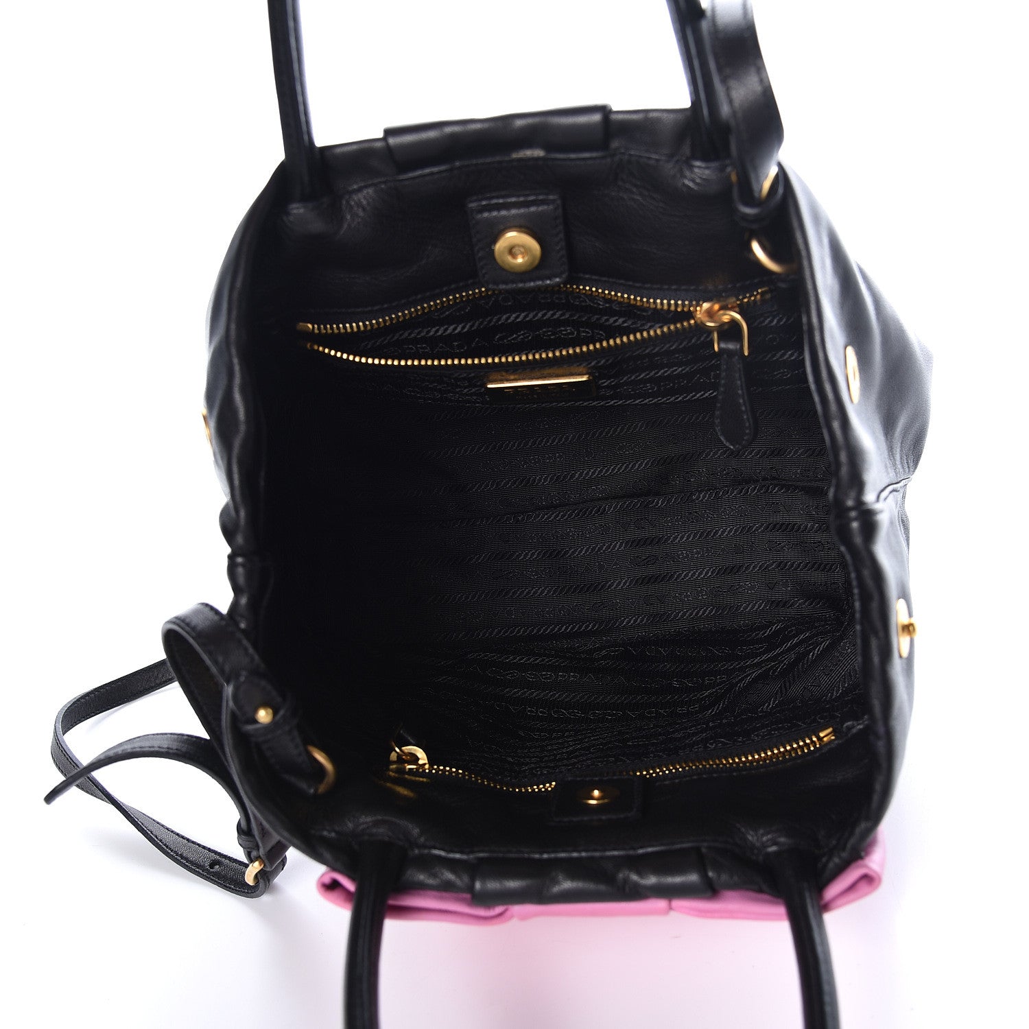 Prada Nappa Fiocco Bow Satchel Black Geranio 7 of 10