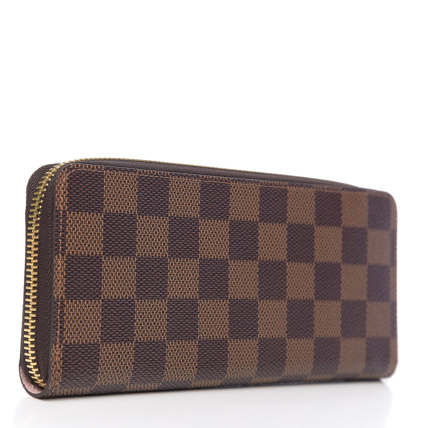 Louis Vuitton Damier Ebene Clemence Wallet Rose Ballerine 2 of 6