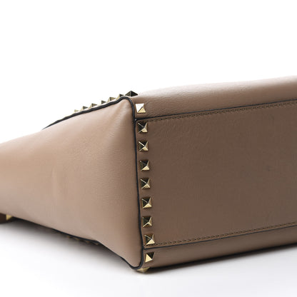 Valentino Garavani Vitello Rockstud Double Handle Tote Alpaca 5 of 9
