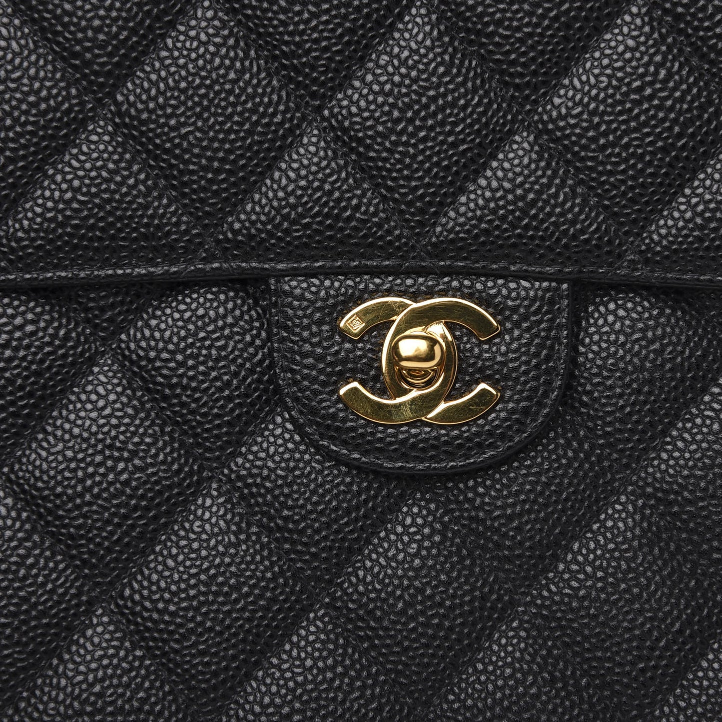 Caviar Quilted Jumbo Single Flap Black