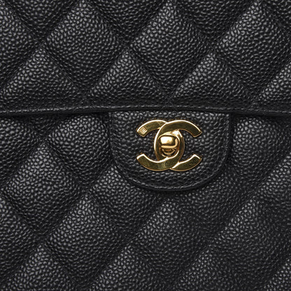 Chanel Caviar Quilted Jumbo Single Flap Black 10 of 11