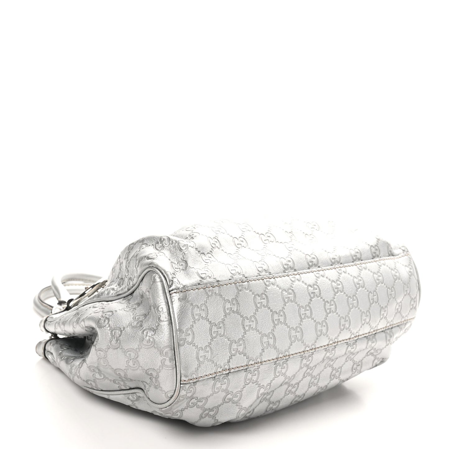 Guccissima Medium Sukey Tote Silver