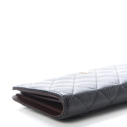 Chanel Caviar Quilted Yen Wallet Black 8 of 13