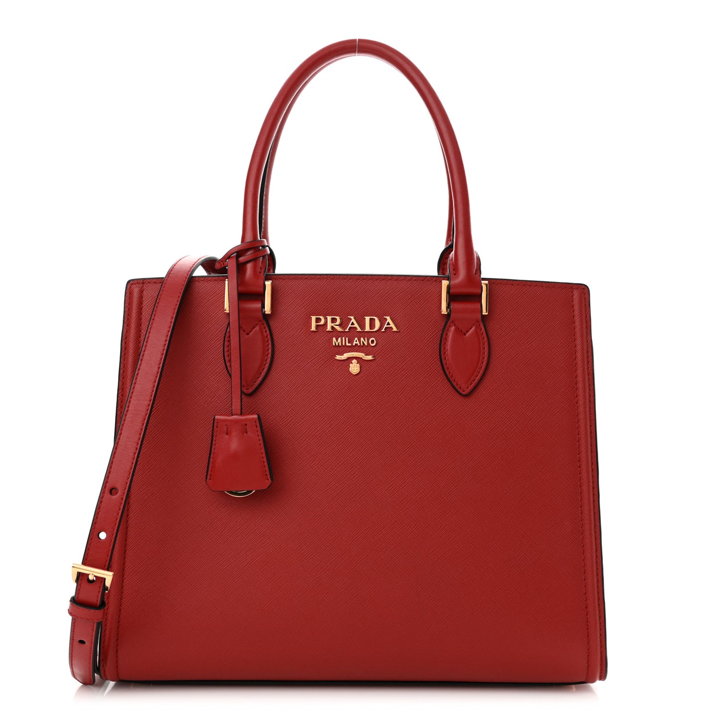 Saffiano Soft Calfskin Large Tote Fuoco