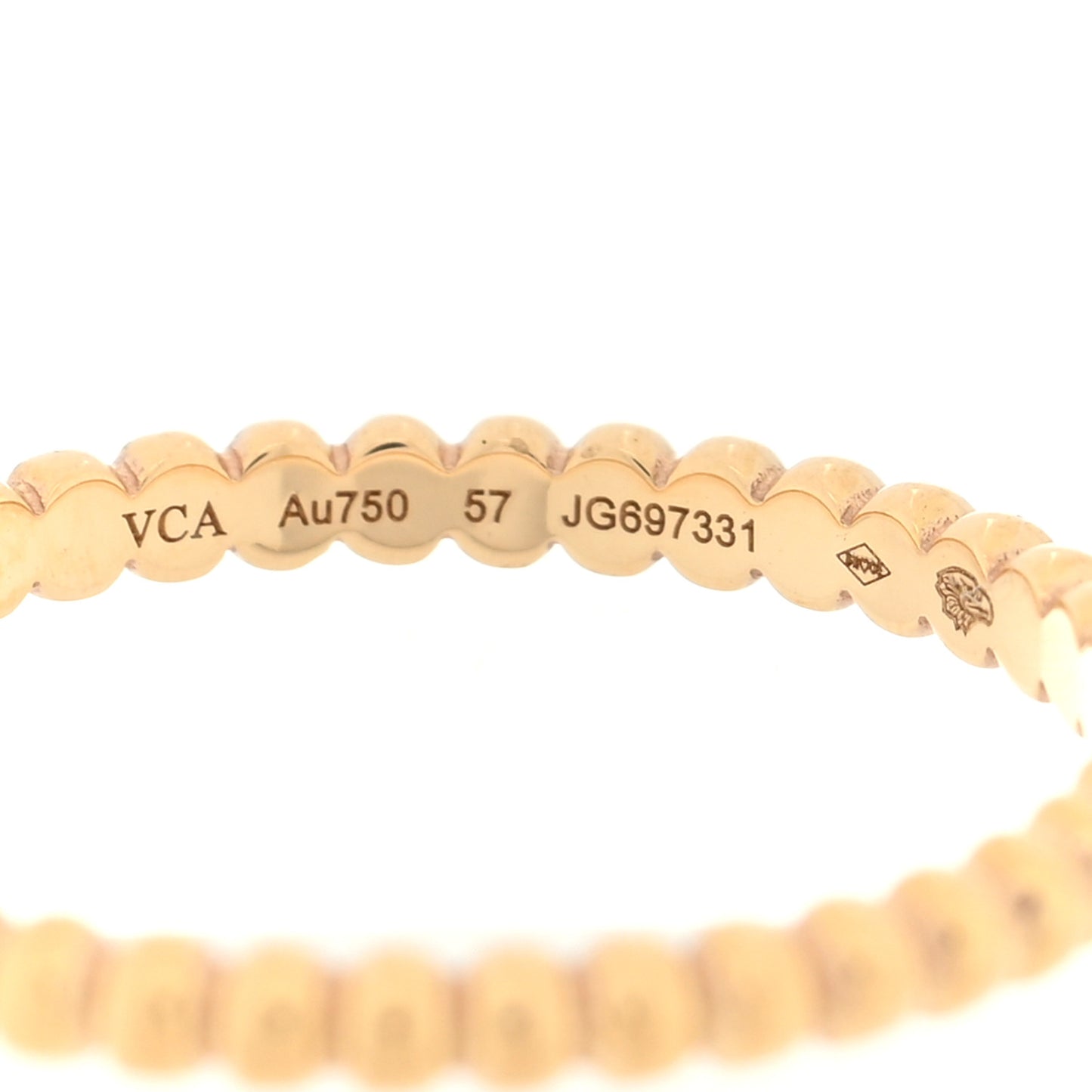 18K Yellow Gold Small Perlee Ring 57 8