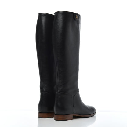 Gucci Calfskin Piuma Lux Energy High Boots 37 Black 4 of 9