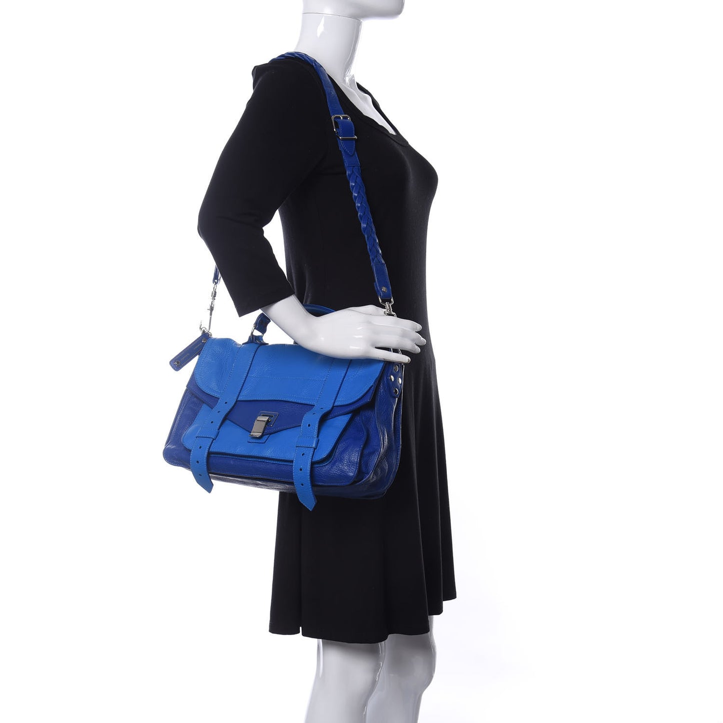 Grained Deerskin Medium Bicolor PS1 Satchel