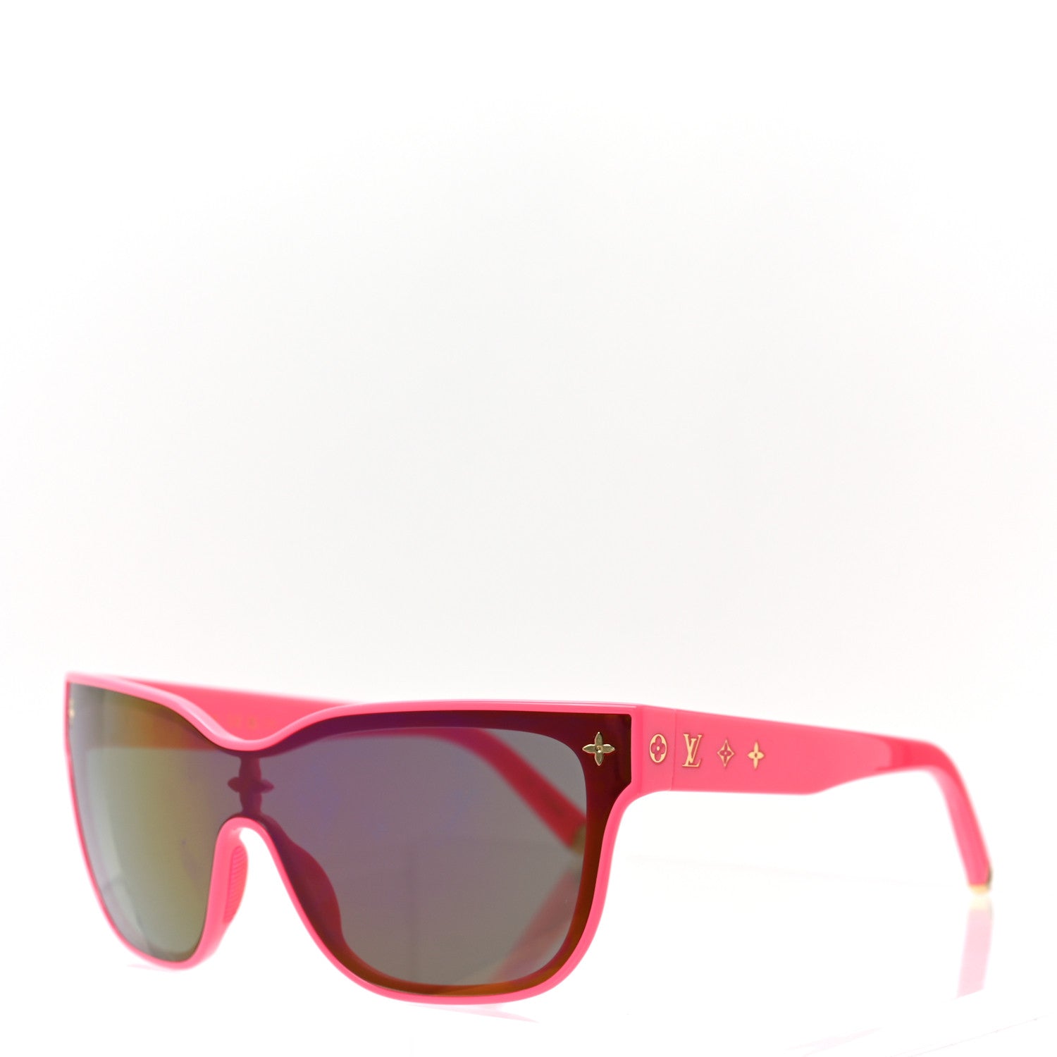 Louis Vuitton Acetate Nylon LV Shadow Square Sunglasses Z1844U Hot Pink 2 of 6