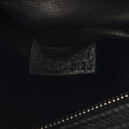 Celine Drummed Calfskin Suede Small Trapeze Black 6 of 7