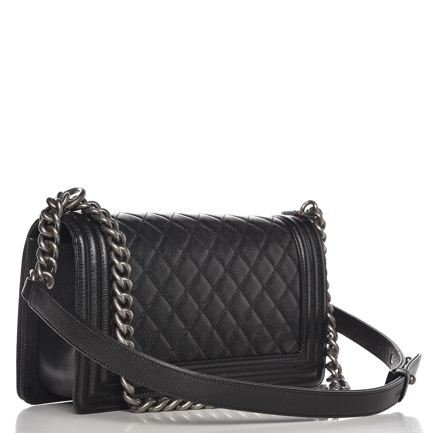 Chanel Caviar Quilted Medium Boy Flap Black 3 of 9