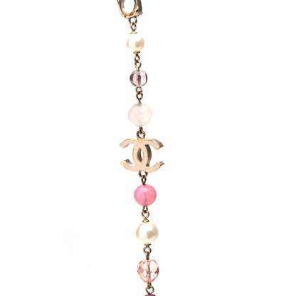 Chanel Pearl Beaded Enamel CC Long Necklace Gold Multicolor 4 of 5