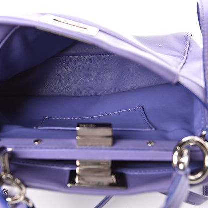Fendi Nappa Mini Peekaboo Iconic Satchel Viola Cassis 5 of 12