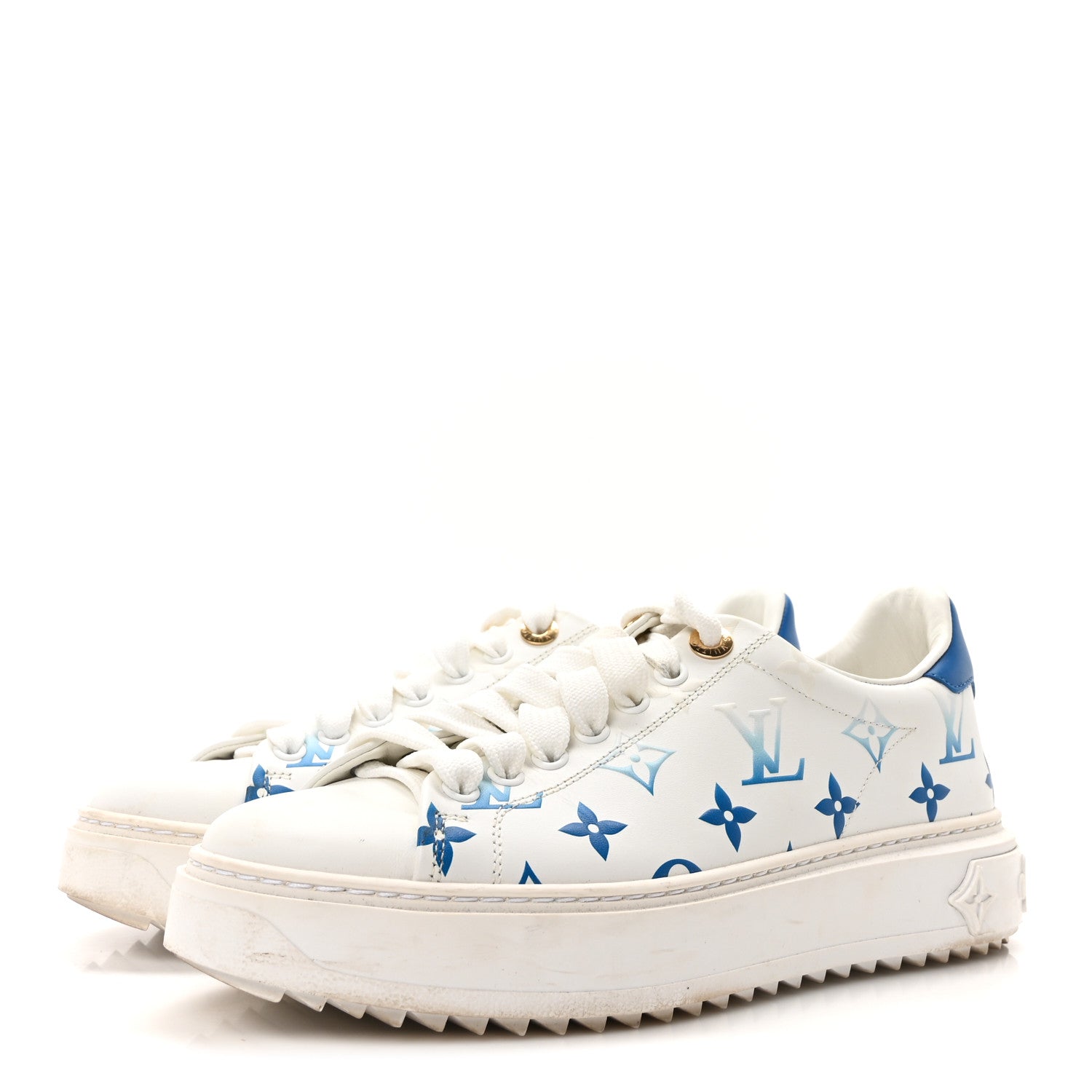 Louis Vuitton Monogram Time Out Sneakers 36.5 Blue 4 of 8