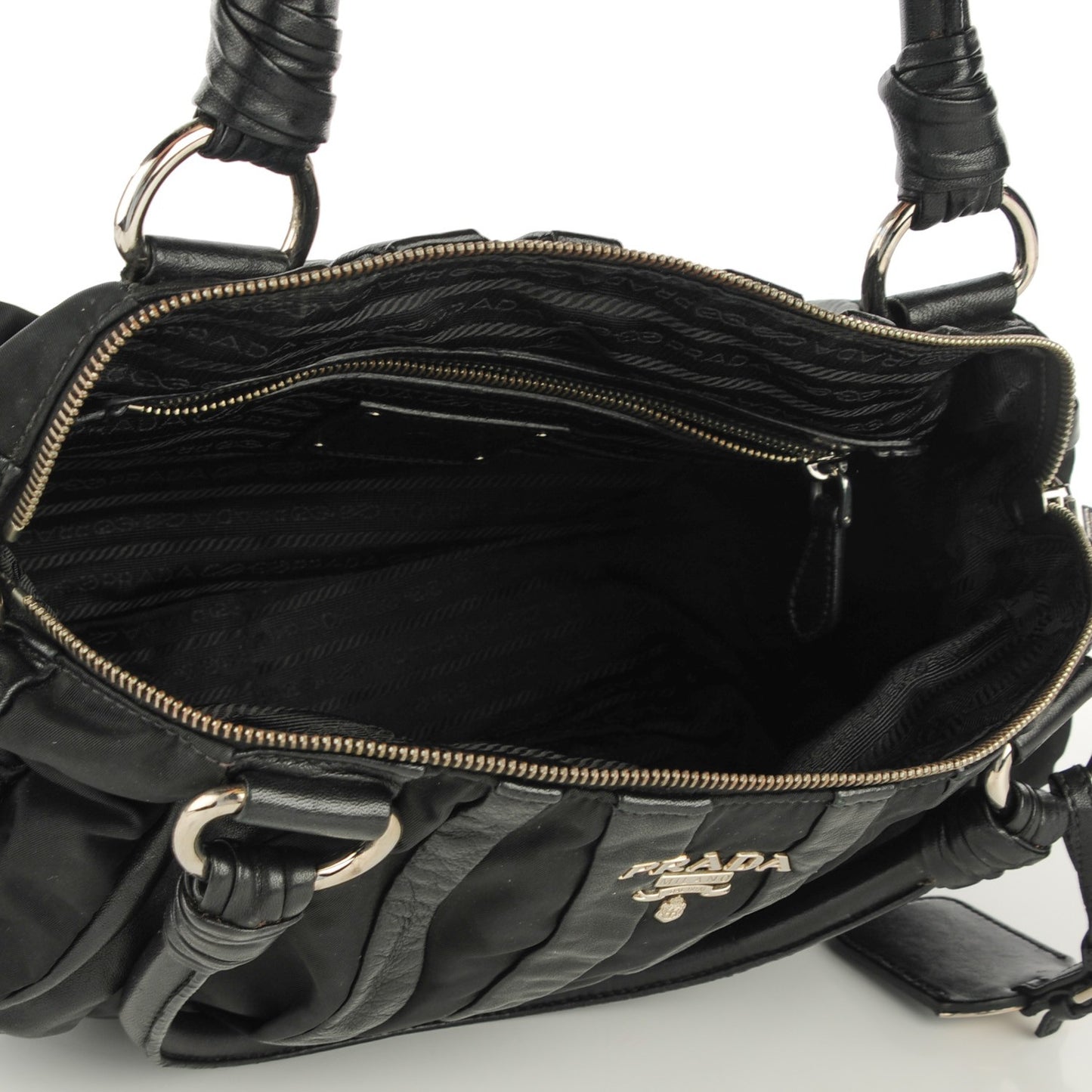 Tessuto Nappa Mordore Tote Nero Black