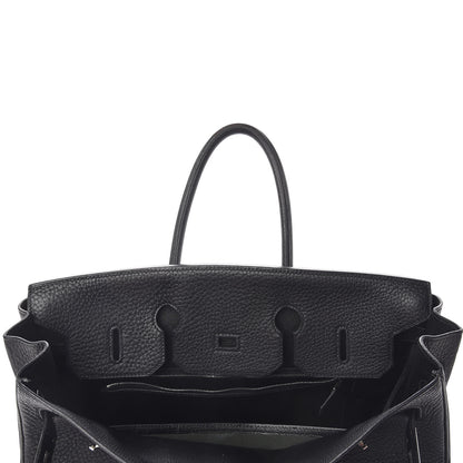 Hermes Taurillon Clemence Birkin 35 Black 16 of 40