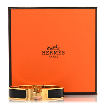 Hermes Enamel Narrow Clic Clac H Bracelet PM Black 5 of 5