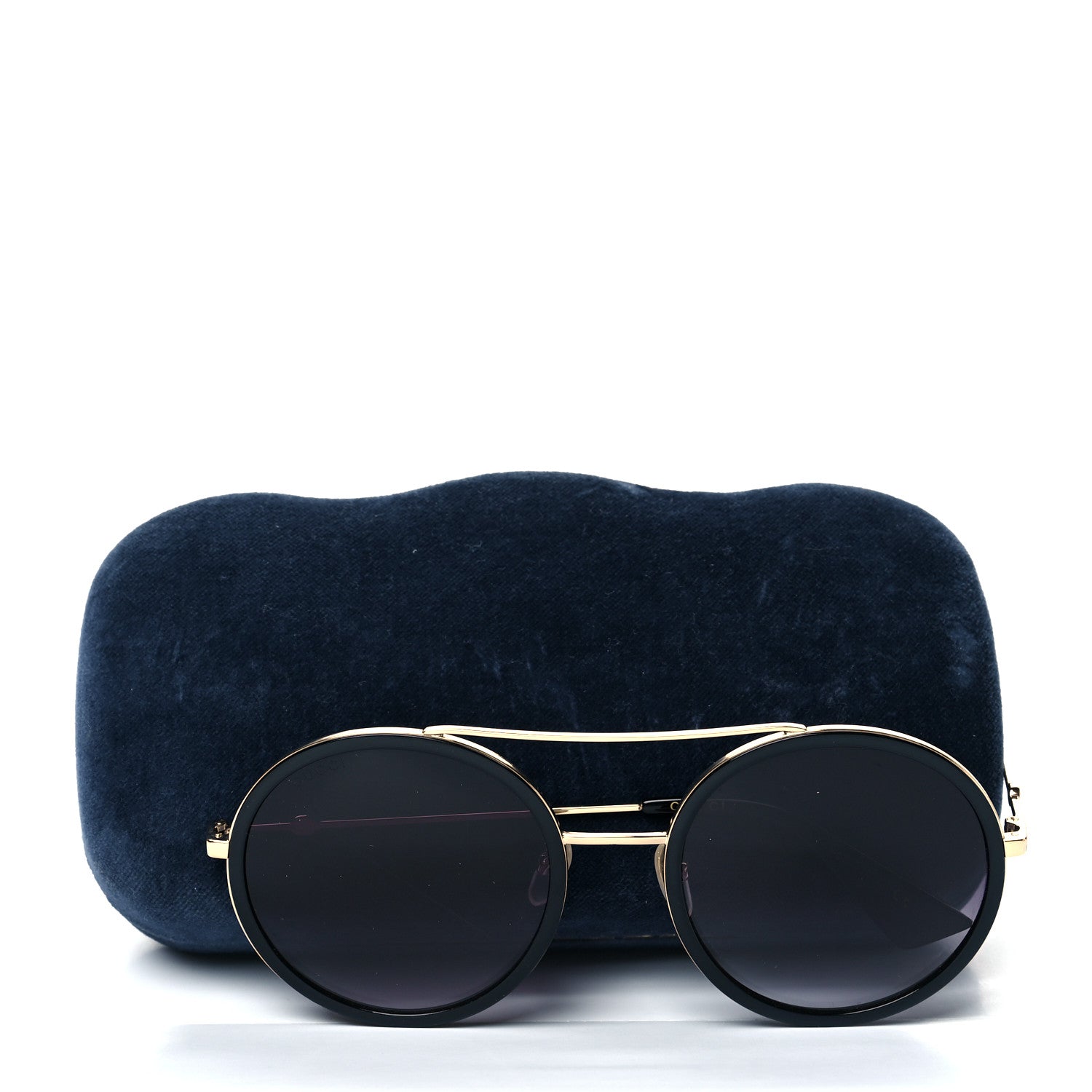 Gucci Metal Round Frame Sunglasses GG0061S Black 7 of 7