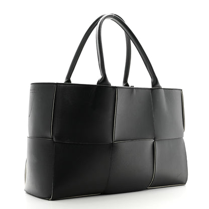 Bottega Veneta Nappa Maxi Intrecciato Arco Tote Black White 4 of 12
