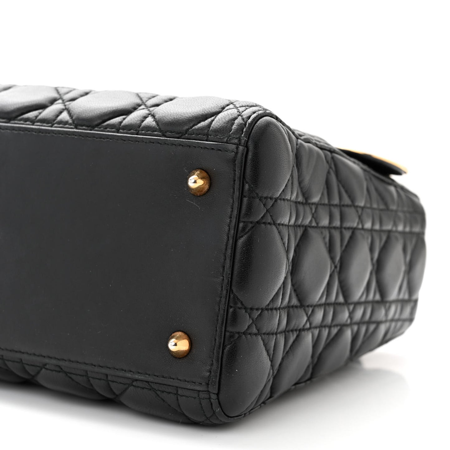 Lambskin Cannage Medium Lady Dior Black