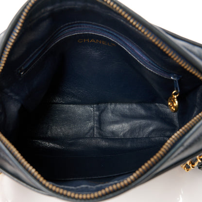 Chanel Lambskin Quilted Camera Tassel Bag Navy 5 of 12