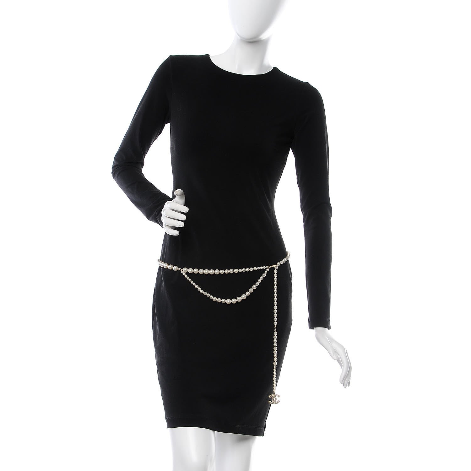 Chanel Pearl CC Double Strand Belt Gold 2 of 5